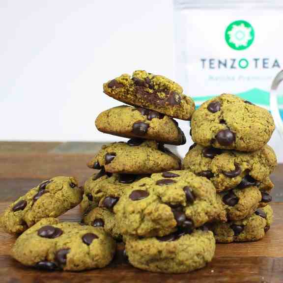 Healthy Matcha Mint Chocolate Chip Cookies