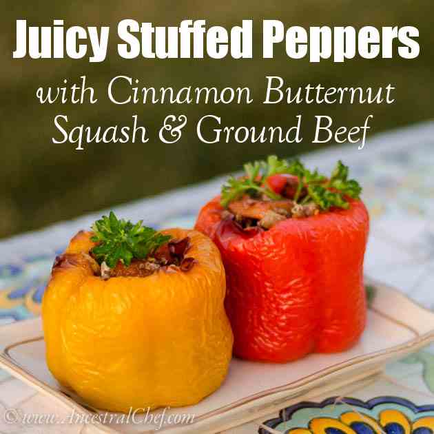 Juicy Stuffed Peppers with Cinnamon Butter