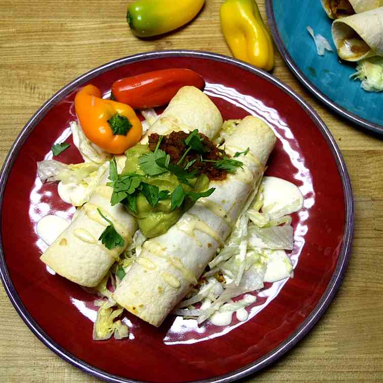Chicken Enchilada Flautas