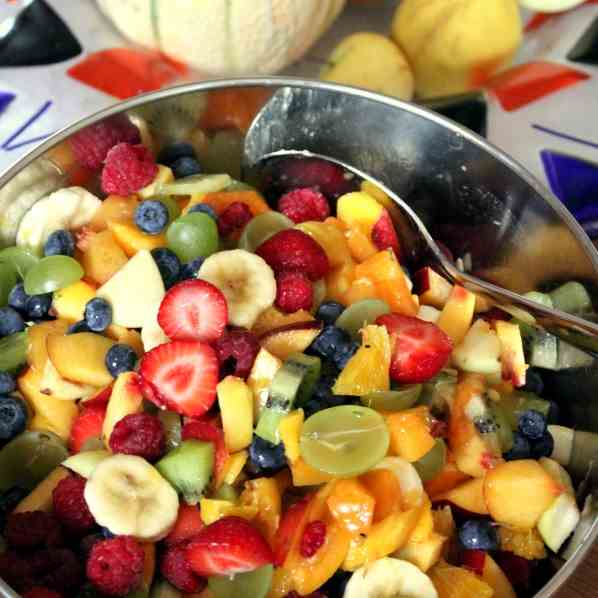 Fruit Salad with Apple Liqueur