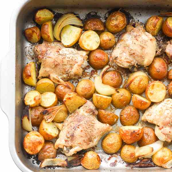 One Pan Roasted Chicken and Potato