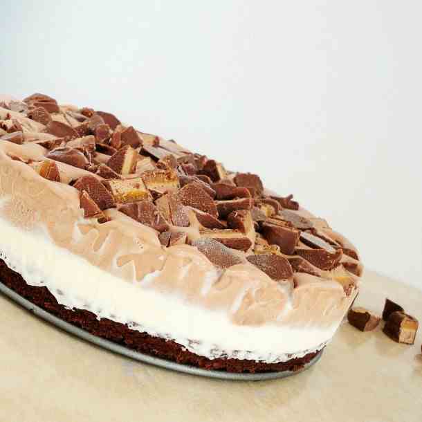 Ice Cream Milky Way Brownie Pie