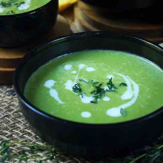 Chilled Green Pea - Onion Soup