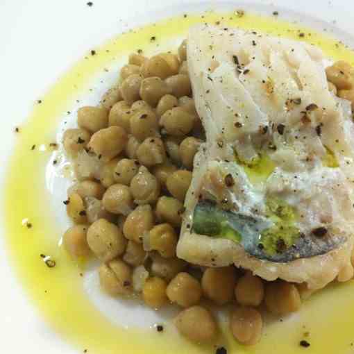 Cod with chickpeas