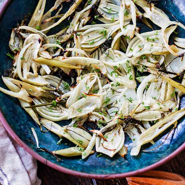Simple grilled fennel 