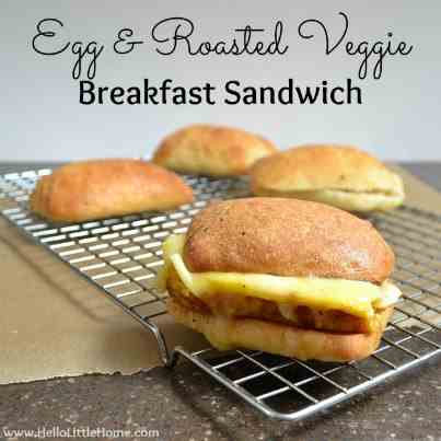 Egg & Roasted Veggie Breakfast Sandwich