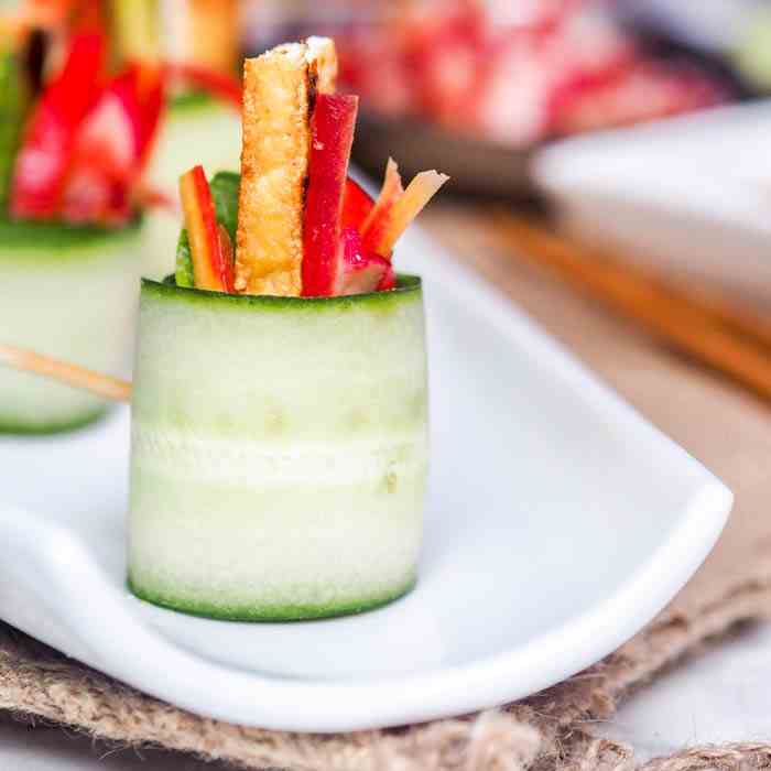 Vegan Asian Cucumber Rolls