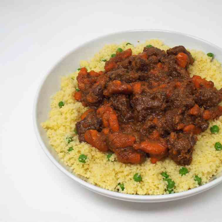 Braised Moroccan Spiced Lamb with Couscous