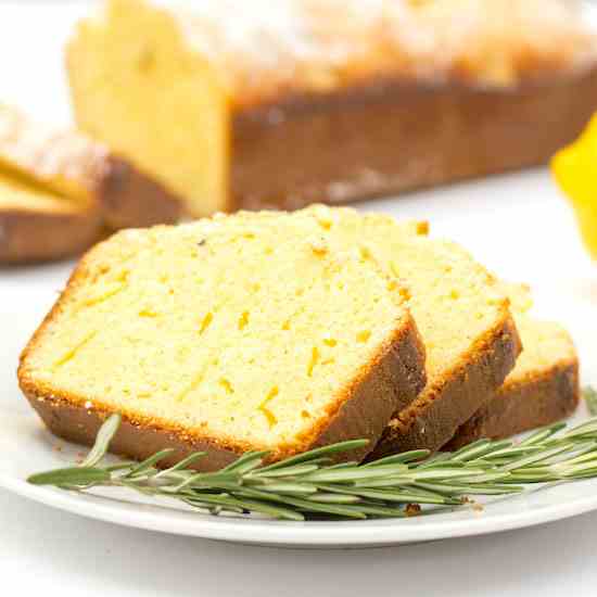 Lemon Rosemary Pound Cake