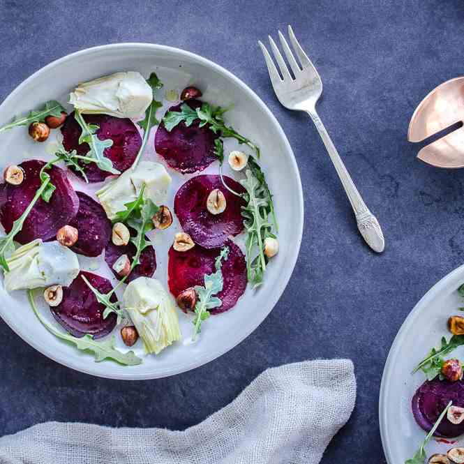 Winter Beet - Artichoke Salad (vegan - gf)