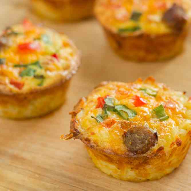 Cheese And Sausage Muffins With Spiralizer