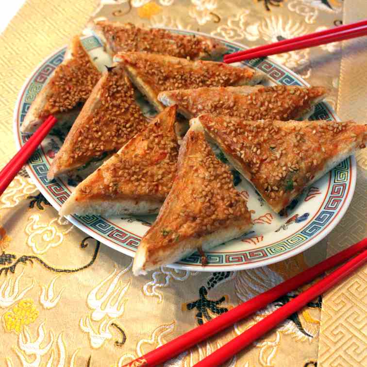 Chinese Shrimp Toast with Sesame