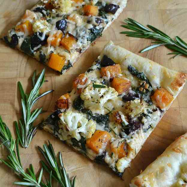 Roasted Fall Vegetable Pizza