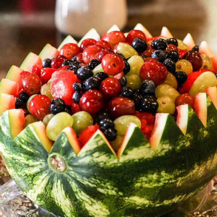 Watermelon Bowl Fruit Salad