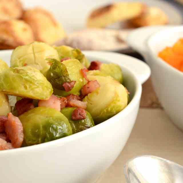 Brussels Sprouts with Pancetta and Orange