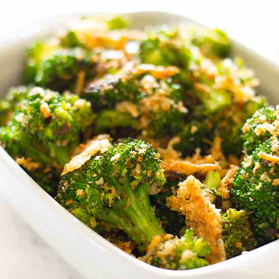 Quick Panko and Parmesan Broccoli