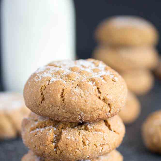 Ultra Thick and Chewy Ginger Sugar Cookies