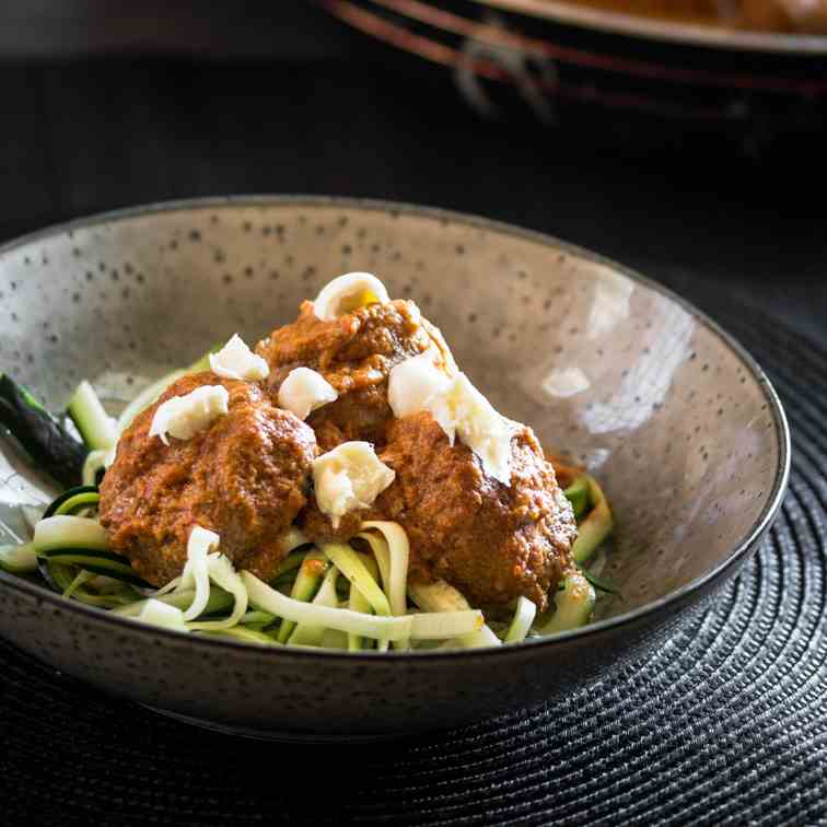 Zoodle meatballs no spiralizer required