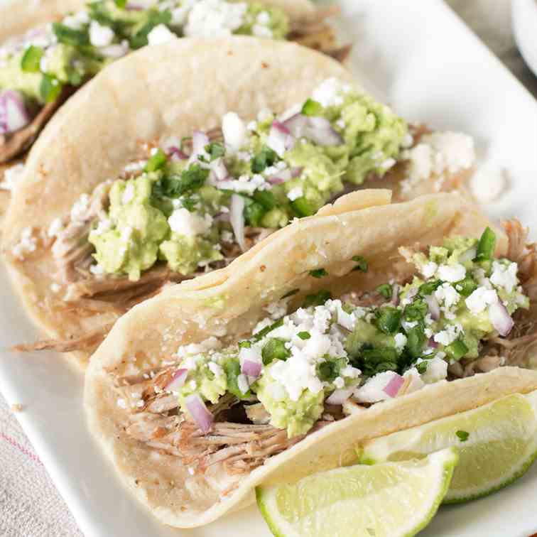 Tequila Lime Pulled Pork Tacos