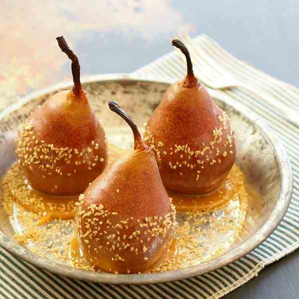 Baked Caramel Dipped Pears