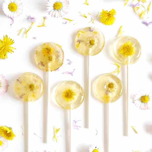  Honey - Lemon Floral Lollipops