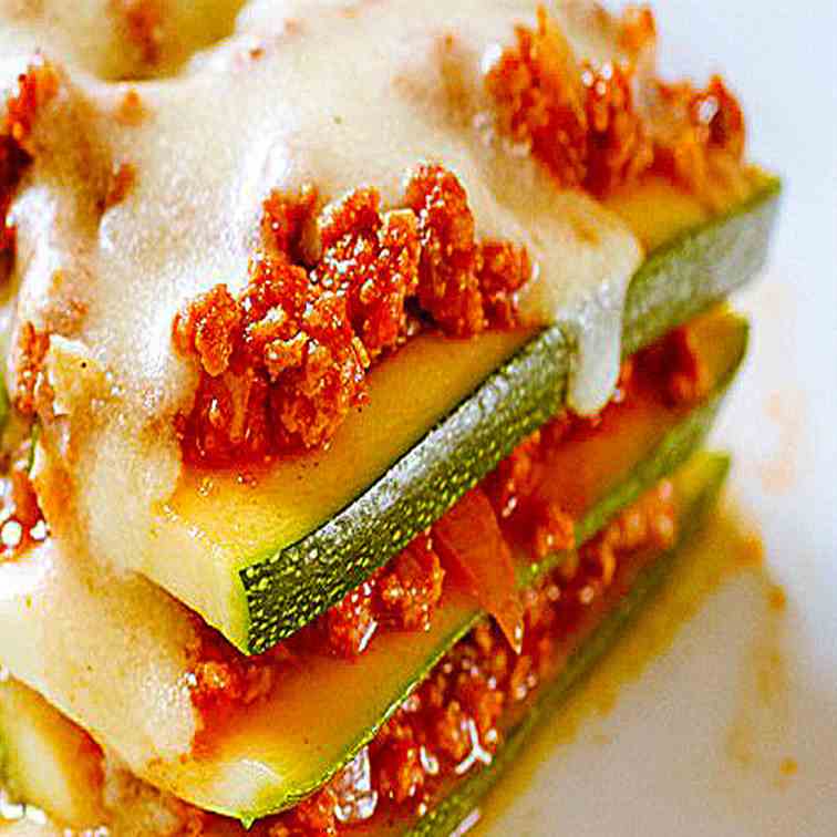 Zucchini Lasagna with Creamy Cheese Sauce