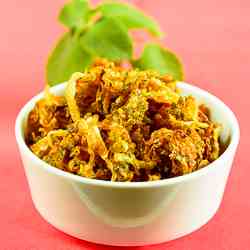 Carom Leaf and Cabbage Fritters Recipe