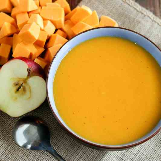 Healthy Butternut Squash and Apple Soup