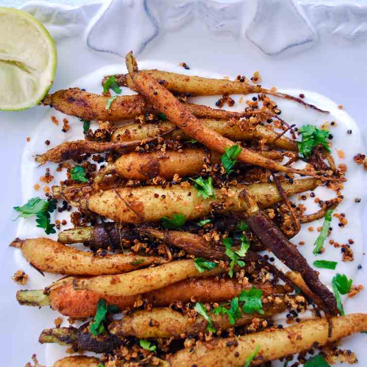 Moroccan carrots with spiced yogurt