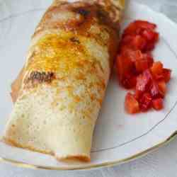 Pastry Cream and Pineapple Filled Crêpes