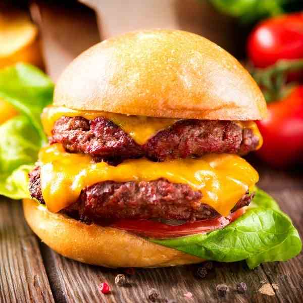 Airfryer Double Cheese Burger