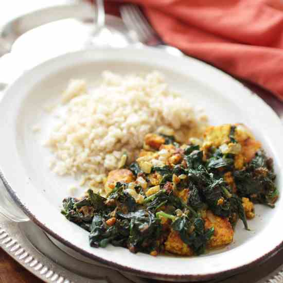 Saag Paneer For One