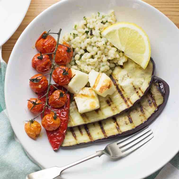 Griddled Halloumi with Herby Barley - Roas