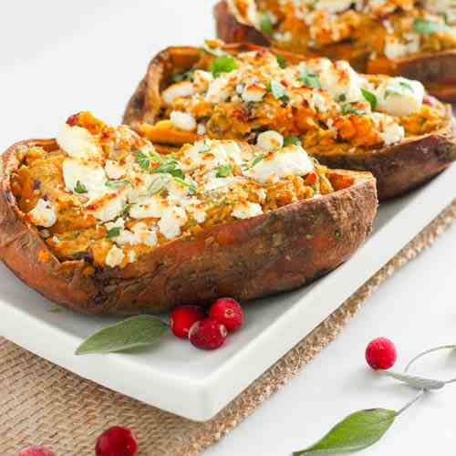 Healthy Twice Baked Sweet Potatoes