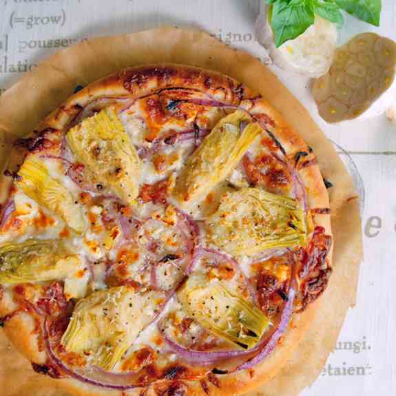 Artichoke Pancetta Pizza