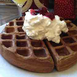 Gingerbread Waffles with all the Fixins