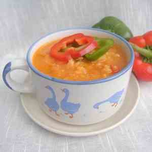 Vegetable soup with lentils