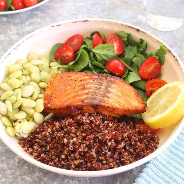 Healthy Salmon Quinoa Bowl