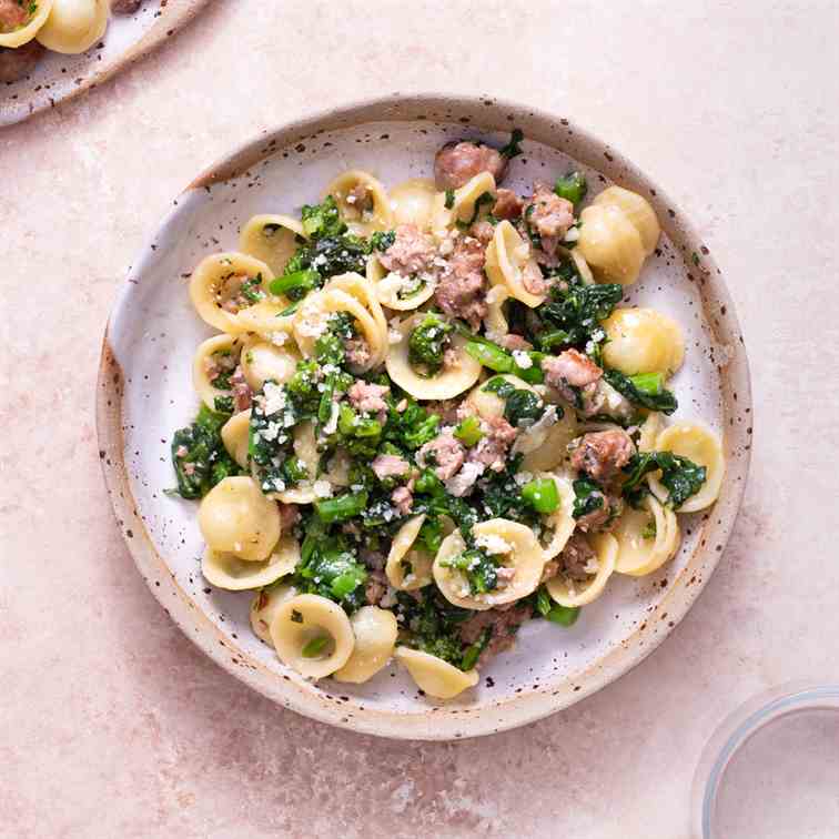 Pasta with Sausage and Broccoli Rabe 