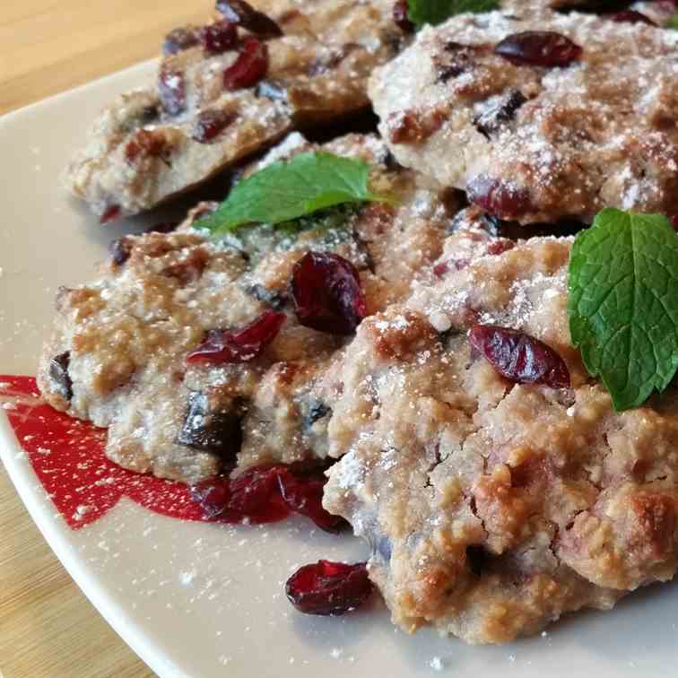Oat, Almond and Cranberry Cookies