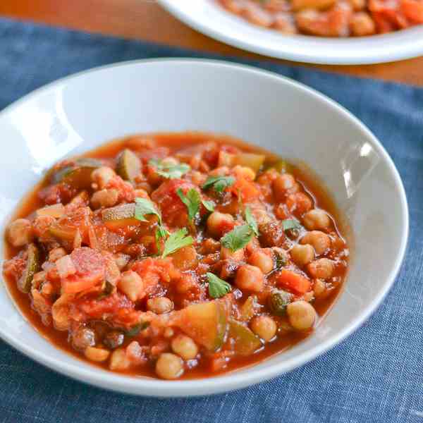 Slow Cooker Chickpea Vegetable Stew