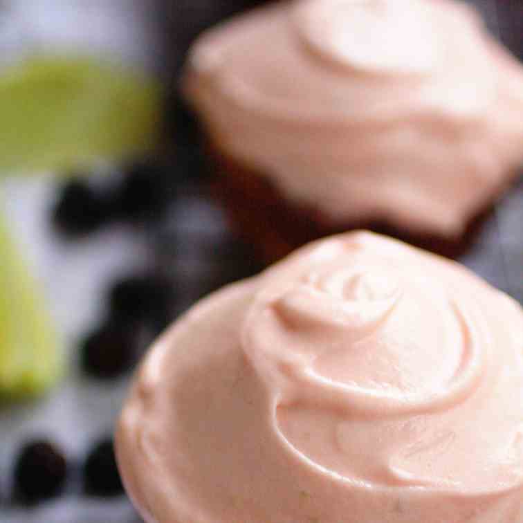 Blackberry-lime cupcakes