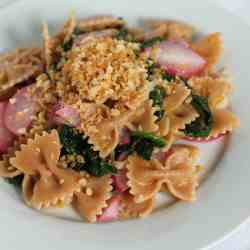 Pasta with Radishes and Lemony Breadcrumbs