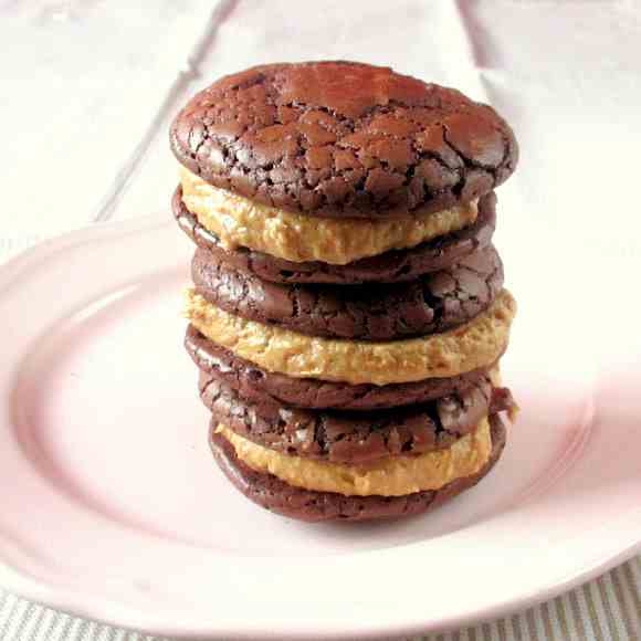 Brownie Cookie with Peanut Butter Frosting