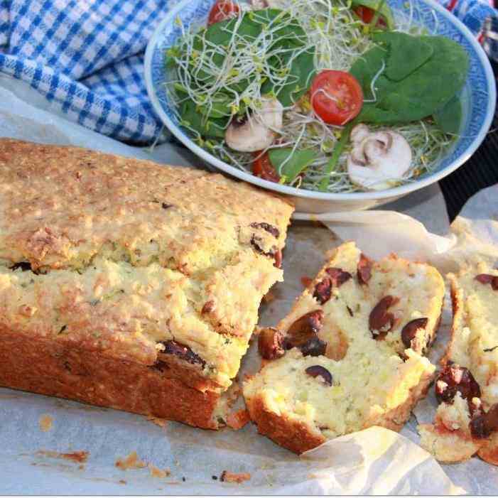Olive Feta and Zucchini Bread