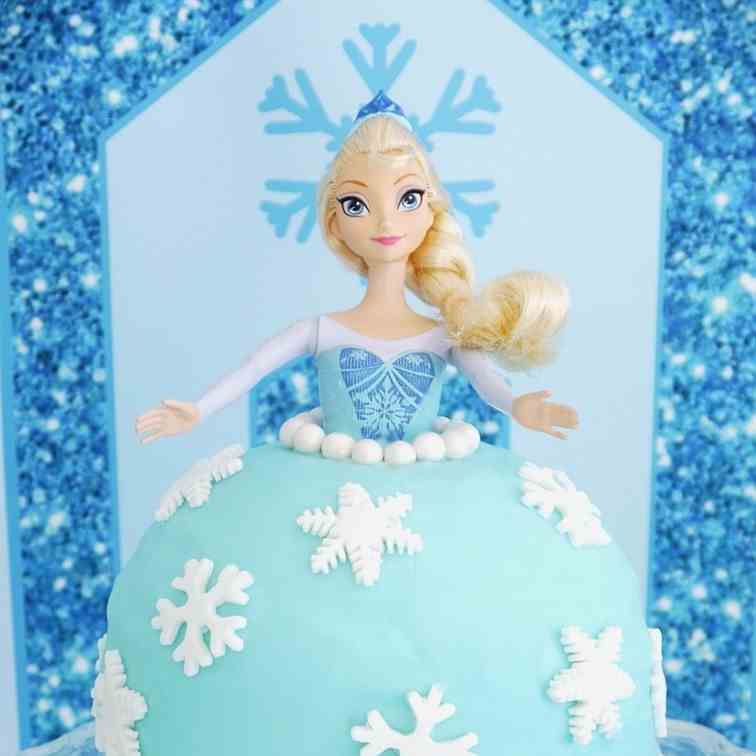 Elsa Doll Birthday Cake