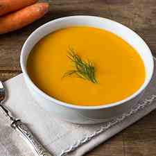Cream of carrots and potatoes with dill