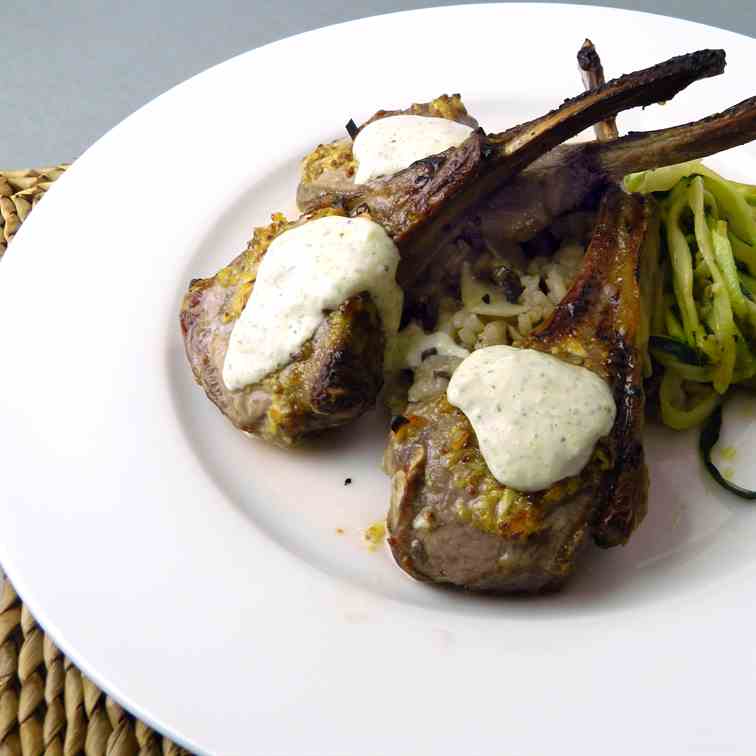 Lamb Chops with Mint Aioli