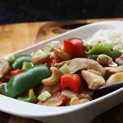 chicken with peppers & cashew nuts