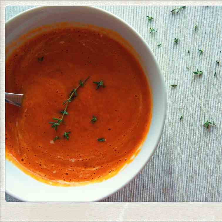 Roasted Red Peppers Cream Soup